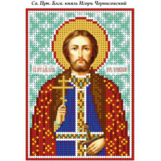 изображение: схема для вышивки бисером иконы Святой князь Игорь Черниговский