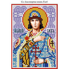 изображение: схема для вышивки бисером иконы Святой благоверный князь Глеб