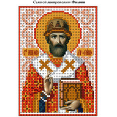 изображение: схема для вышивки бисером иконы Святой митрополит Филипп