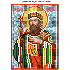 изображение: схема для вышивки бисером иконы Святой равноапостольный царь Константин
