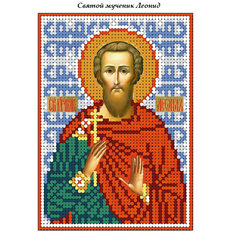 изображение: схема для вышивки бисером иконы Святой мученик Леонид