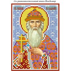 изображение: схема для вышивки бисером иконы Святой равноапостольный князь Владимир
