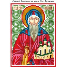 изображение: схема для вышивки бисером иконы Святой князь Олег Брянский