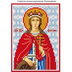 изображение: именная икона для вышивки бисером Святая великомученица Екатерина