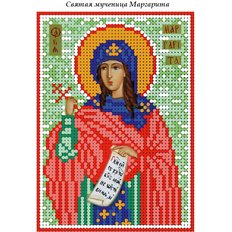 изображение: именная икона для вышивки бисером Святая мученица Маргарита