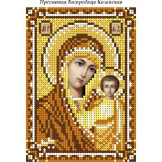 изображение: схема для вышивки бисером иконы Пресвятая Богородица Казанская