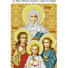 изображение: схема для вышивки бисером иконы Вера, Надежда, Любовь и мать их София