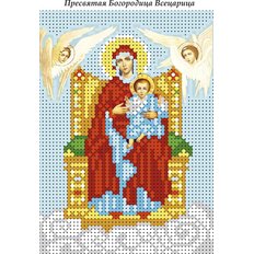 изображение: схема для вышивки бисером иконы Пресвятая Богородица Всецарица