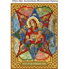 изображение: схема для вышивки бисером иконы Образ Богородицы Неопалимая купина