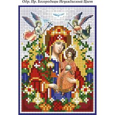 изображение: схема для вышивки бисером иконы Образ Богородицы Неувядаемый цвет