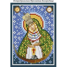изображение: схема для вышивки бисером иконы Образ Богородицы Остробрамская