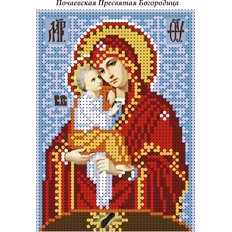 изображение: схема для вышивки бисером иконы Образ Богородицы Почаевская