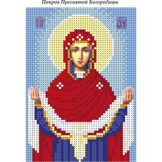 изображение: схема для вышивки иконы Покров Пресвятой Богородицы