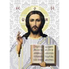 изображение: схема для вышивки бисером иконы Иисус Христос