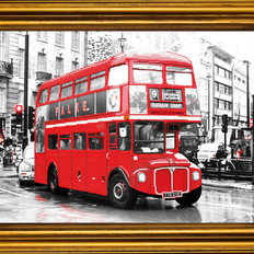 фото: картина для вышивки бисером Красный автобус Лондона