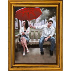 фото: картина для вышивки бисером Знакомство под зонтом