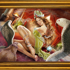 фото: картина для вышивки бисером Повелительница змей