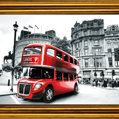 фото: картина для вышивки бисером Лондонский красный стиляга