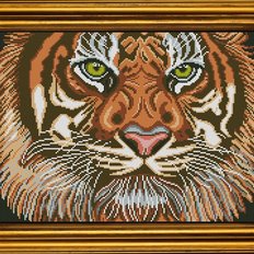 фото: картина для вышивки бисером Тигр - мудрый и сильный