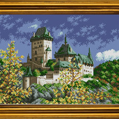 фото: картина для вышивки бисером Осенний замок