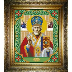 изображение: икона для вышивки бисером Святитель Николай Чудотворец