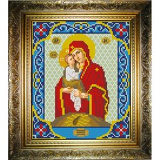изображение: икона для вышивки бисером Богородица Почаевская