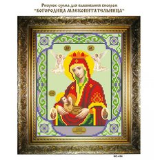 изображение: икона для вышивки бисером Богородица Млекопитательница