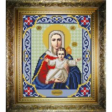 изображение: икона для вышивки бисером Леушинская Богородица (Аз есмь с Вами..)