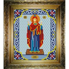 изображение: икона для вышивки бисером Стена Нерушимая Богородица