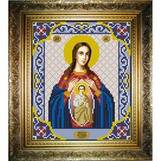 изображение: икона для вышивки бисером Богородица Помощница В Родах