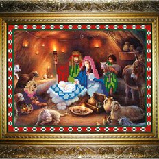 изображение: икона для вышивки бисером Рождество Христово