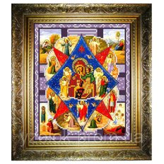 изображение: икона для вышивки бисером Неопалимая Купина Богородица