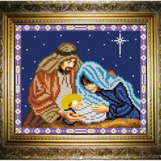 изображение: икона для вышивки бисером Рождение Иисуса Христа
