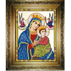 изображение: икона для вышивки бисером, Богородица Неустанной помощи