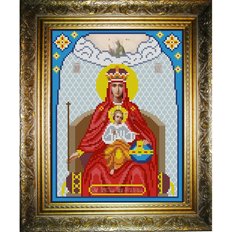 изображение: икона для вышивки бисером, Богородица Державная