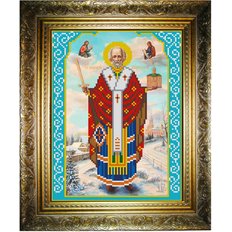 изображение: икона для вышивки бисером, Николай Можайский Чудотворец