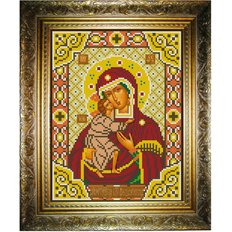изображение: икона для вышивки бисером, Богородица Феодоровская