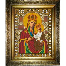 изображение: икона для вышивки бисером, Богородица Ильинская (Черниговская)