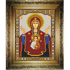изображение: икона для вышивки бисером, Богородица Знамение (Абалацкая)