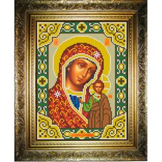 изображение: икона для вышивки бисером, Богородица Казанская
