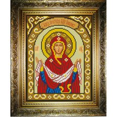 изображение: икона для вышивки бисером, Покров Богородицы