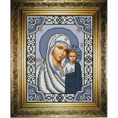 изображение: икона для вышивки бисером, Богородица Казанская (в серебре)