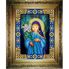 изображение: икона для вышивки бисером, Богородица Трилетствующая