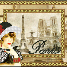 фото: картина для вышивки бисером Париж