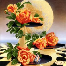 Схема для вышивки бисером Лунные розы