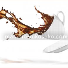 Схема для вышивки бисером Бодрящий кофе