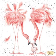 фото: картина для вышивки бисером, Семья фламинго