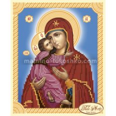 Схема для вышивки бисером иконы Божья Матерь Владимирская Схема для вышивки бисером иконы Божья Матерь Владимирская
