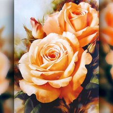 фото: картина в алмазной технике Оранжевые Розы