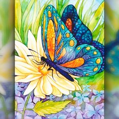 фото: картина в алмазной технике Бабочка фото: картина в алмазной технике Бабочка